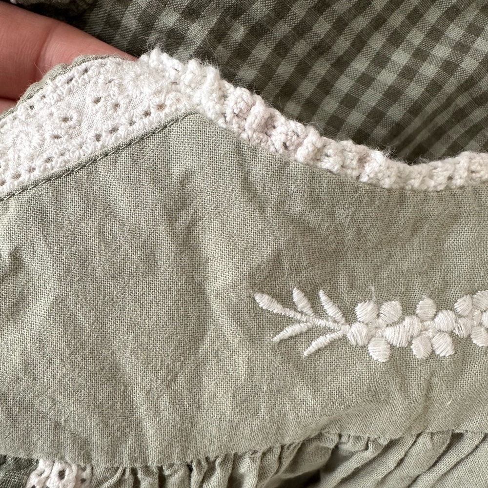 Little Cotton Clothes Green Gingham Set - Picture 3 of 3